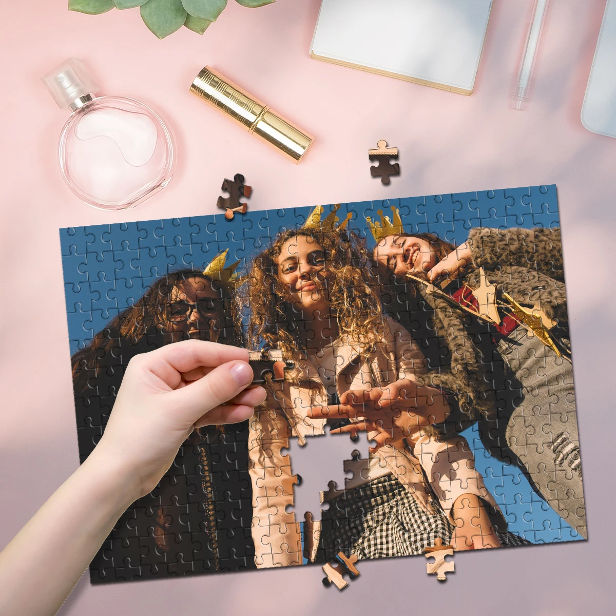 35/300/500/1000pcs Personalized Custom Photo Puzzle Family Photo Friends A Memorable Keepsake Or A Special Celebration