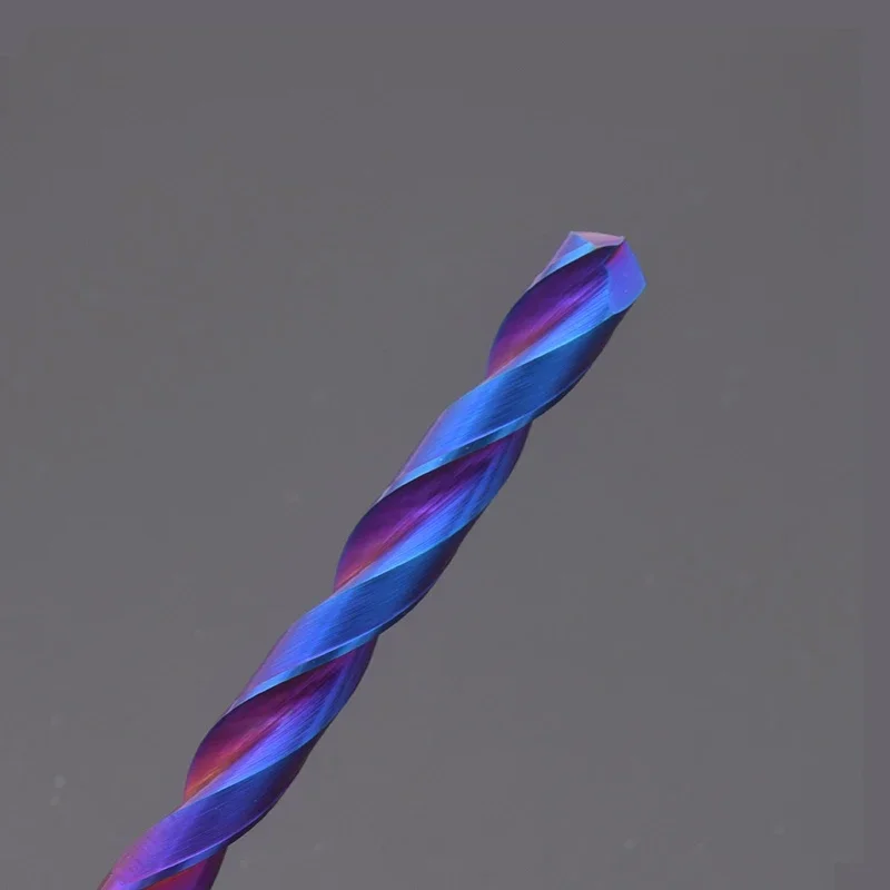 Solid Carbide Twist Drill HRC65 60MM 80 100MM Lengthening Blue Coated 1-15mm CNC Machinery Tool Hard Metal Steel Drilling Metal