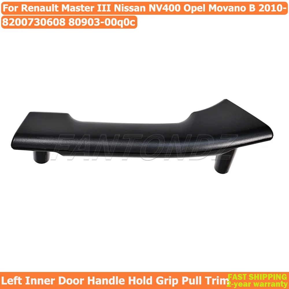 Para Renault Master 3 Nissan NV400 Interstar Opel Movano B Maçaneta Interna Dianteira Esquerda Preta 8200730608 8090300Q0C