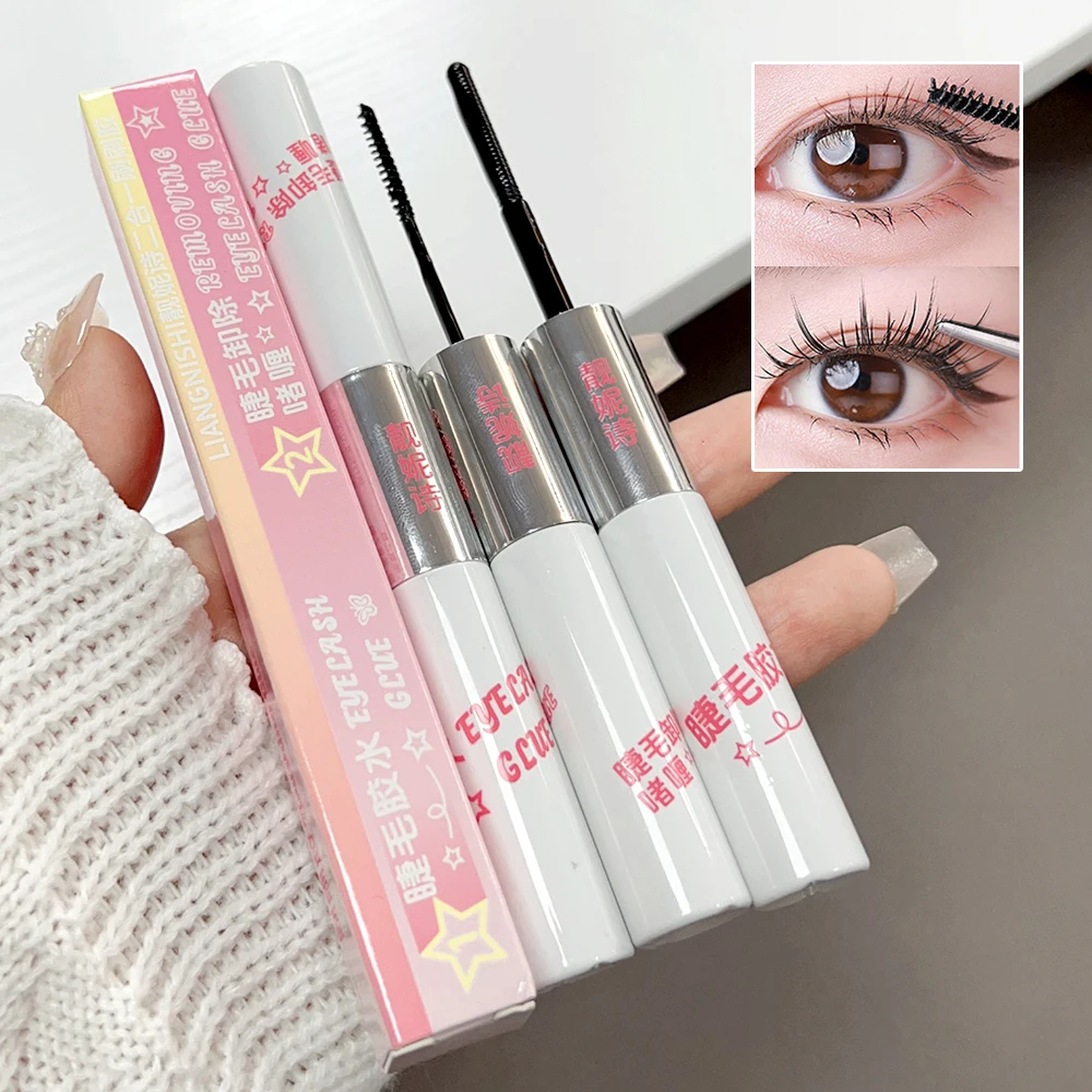 2-in-1 Remove Eyelash Glue and Eyelash Long Lasting Gluing DIY Lash Clusters Lash Adhesive Easy To Use Lash Remover Eyes Makeup