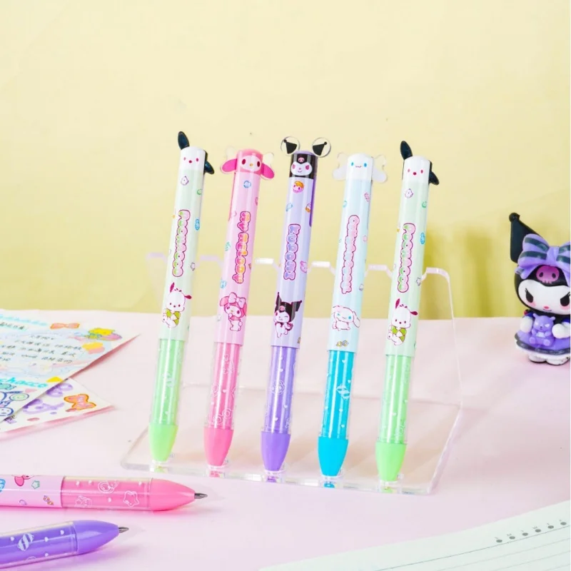 24pcs/lot Sanrio Kuromi Melody 2 Colors Gel Pen Cute 0.5mm Black/Red ink Neutral Pens Promotional Gift Office School Supplies