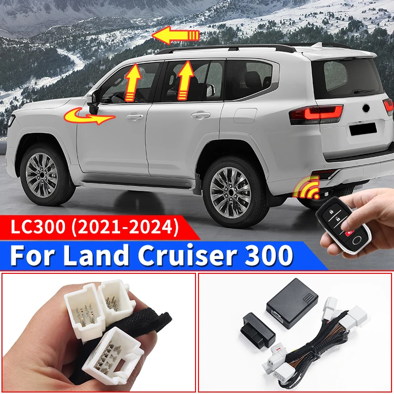 

For 2021-2024 Toyota Land Cruiser 300 Automatic Closed Window + Lock Door +Rearview Mirror Folding LC300 Interior Accessories