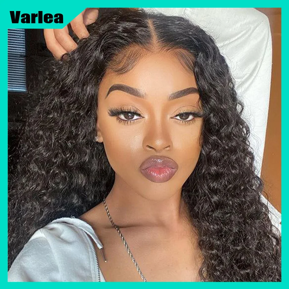 Varlea Deep Wave Lace Front Wig 5x5 4x4 Hd Lace Closure Wig Glueless Black Curly Wig Human Hair Water Wave Wear And Go Pre Cut