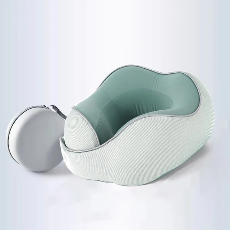 Neck Support U Shaped Pillow Memory Foam Magnetic Buckle Washable Cover Travel Office Rest Pillow