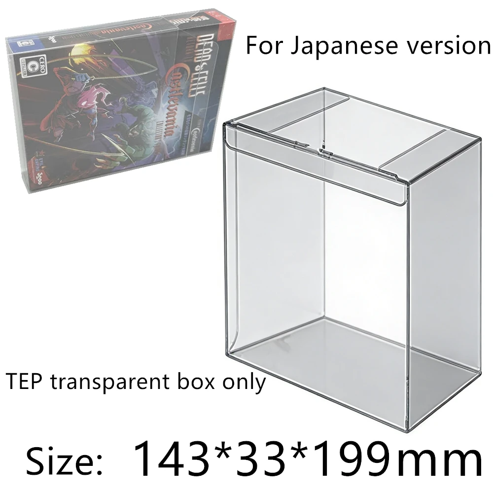 Transparent Box Protector For Dead Cells: Return to Castlevania/NS Collect Boxes PET Storage Game Shell Clear Display Case