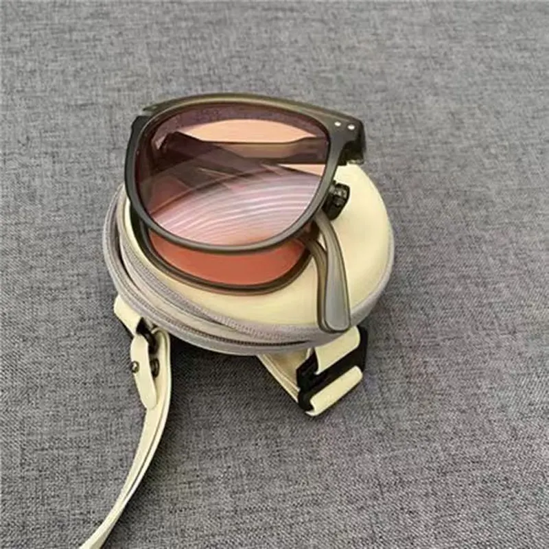 2-teiliges faltbares Sonnenbrillen- und Brillenetui, stilvoller tragbarer UV400-Schutz für Damen und Herren, trendiges Design, faltbare Sonnenbrille – Detail 11