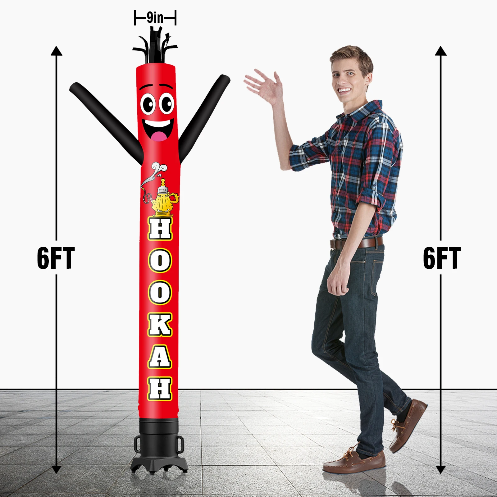 6/10/15/20FT Tall Inflatable Hookah Dancing Guy for Outdoor Decoration Advertising(Blower Not Included)