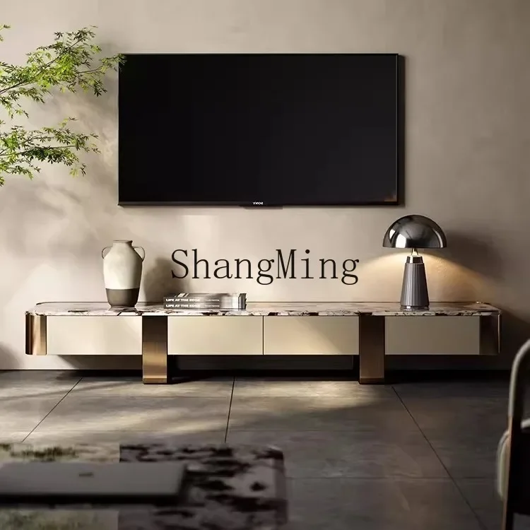 

FG simple villa living room high-end new coffee table TV cabinet marble TV cabinet