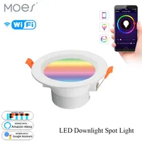MOES WiFi Zigbee Smart LED Downlight 7W/10W RGB Color Changing, Warm White Cool White, Alexa Google Home Voice Control