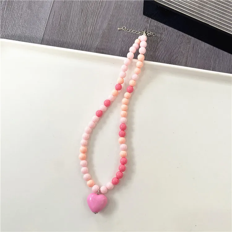 Necklace Handmade Beaded Sakura Pink Pearl Choker Sweet Versatile Elegant Durable for Women Daily Party Wear Accessory