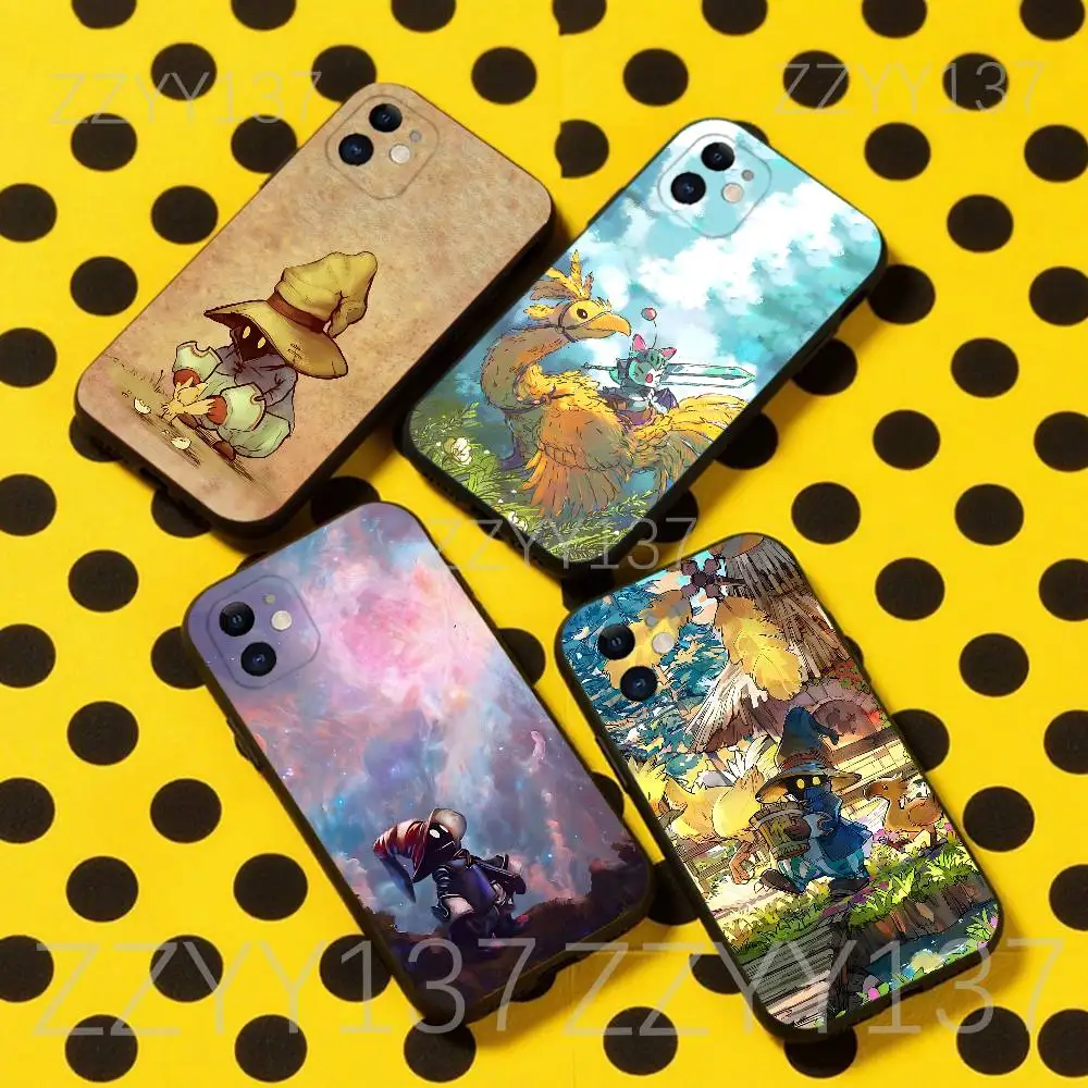 

Moogle Final Fantasy Vivi For iPhone 17,16,15,14,13,12,11,X,XR,Air,Pro,Max,Plus Soft Funda Black Phone Case