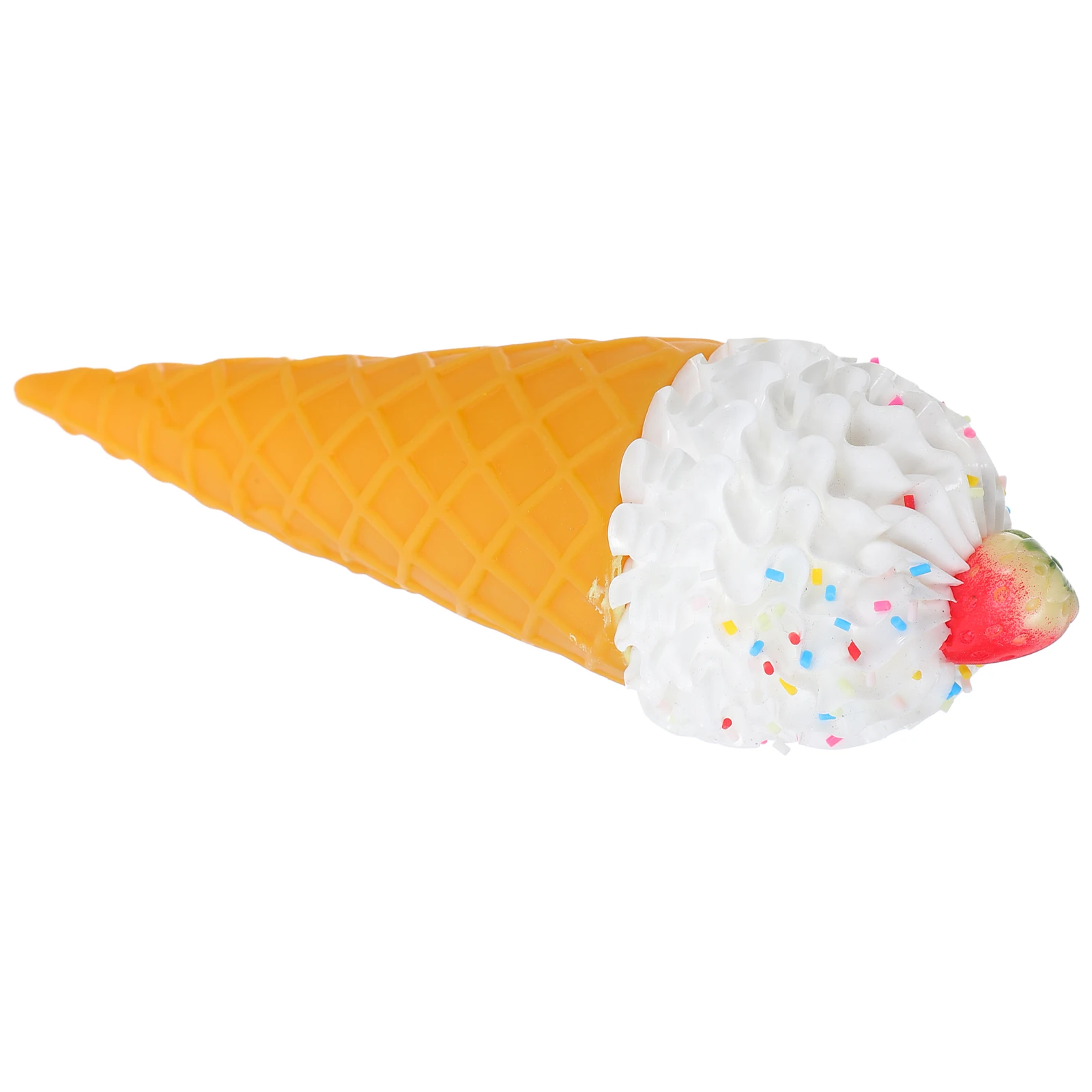 

Simulated Ice Cream Cone Decoration Dollhouse Cones Empty Model Egg Roll Pvc Dessert Shop