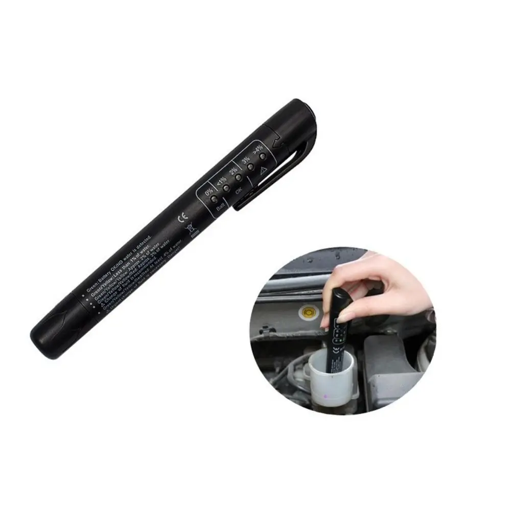 LED Indicator Brake Fluid Tester LED Display Digital Tester Oil Quality Diagnostic Tool Accurate 5 LED Lights Liquid Testing Pen