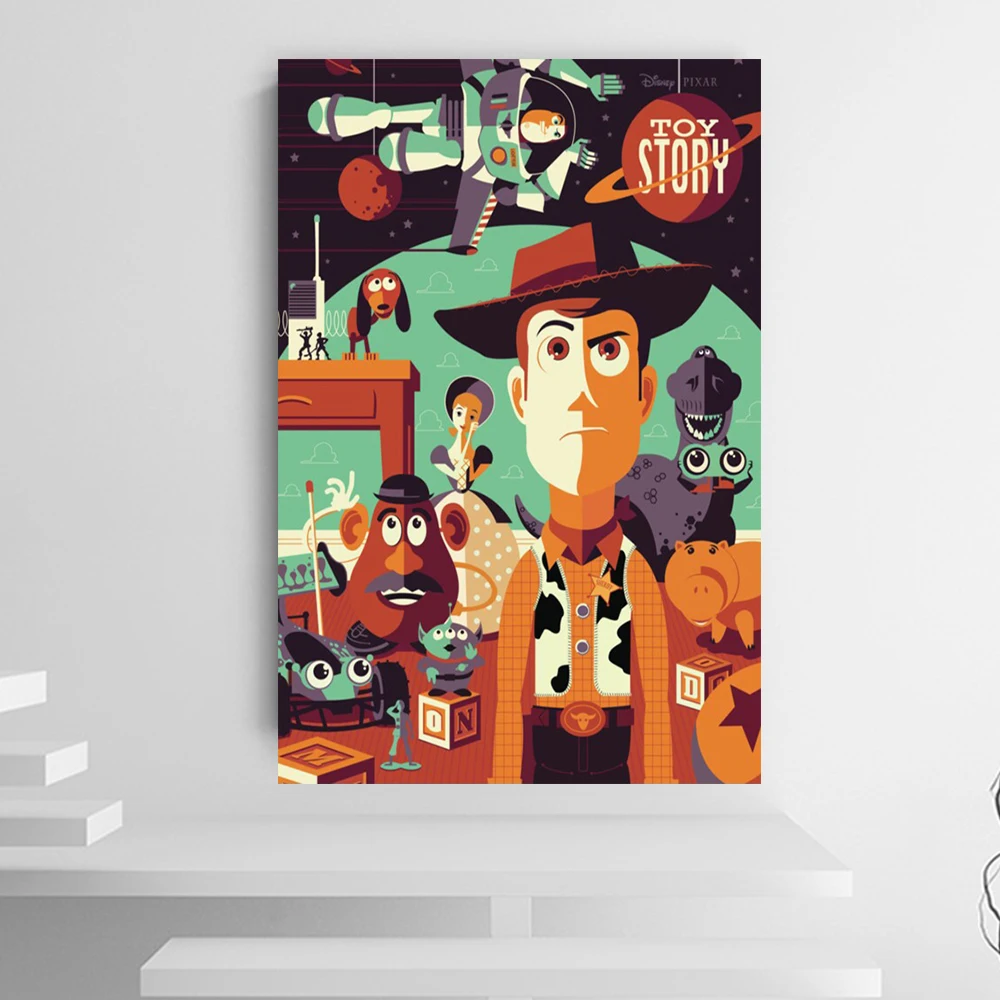 

Cartoon Disney Abstract Toy Story Anime Art Canvas Painting Buzz Lightyear Poster And Print Wall Art Living Room Home Decoration