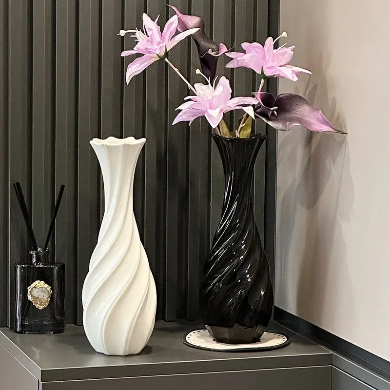 1pc Aesthetic Vase Decor Ornament Luxury Flower Vase for Dried Flowers Living Room TV Stand Entrance Table Decor