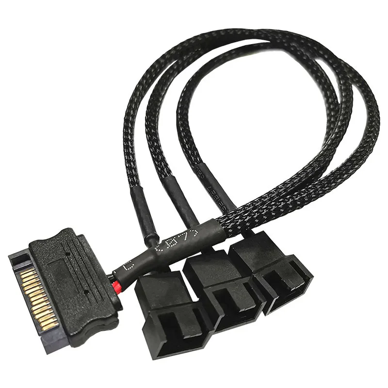 SATA 15 PIN zu 4 PIN PWM Lüfter-Konverter 1 SATA zu Multi 4 Pin Kabel-Splitter Computer CPU PC Gehäuse Kühlungsadapter Verbindungskabel – Detail 9