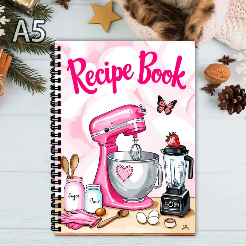 A5 Blank Recipe Book - Personalized Planner for Cooking Enthusiasts, DIY Meal Plans & Family Cookbooks | Mixed Colors