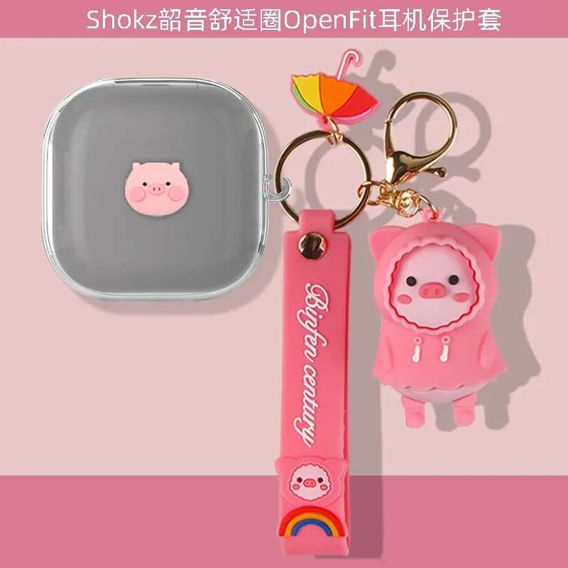 Transparent Case for Shokz OpenFit Air Protective Cover Anti-fall Soft Silicone Wireless Bluetooth Earbuds Carrying