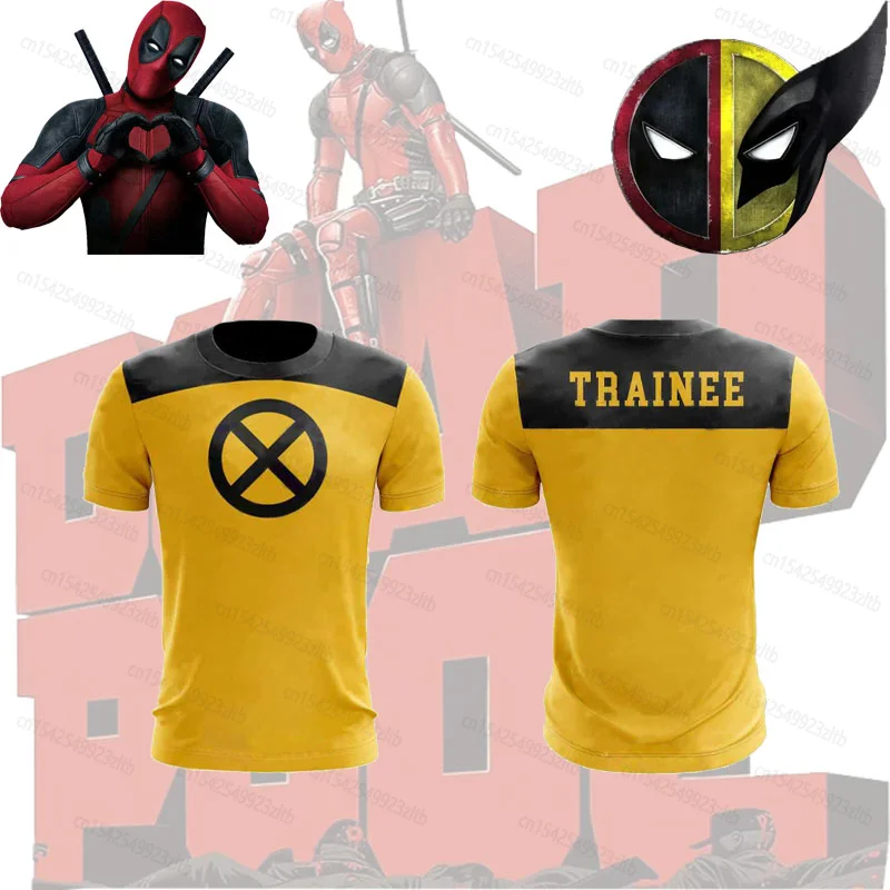 

New Disney Anime Deadpool Cartoon Children's Print Short Sleeve Cotton T-shirt Summer Boys Casual A Friend's Birthday Present