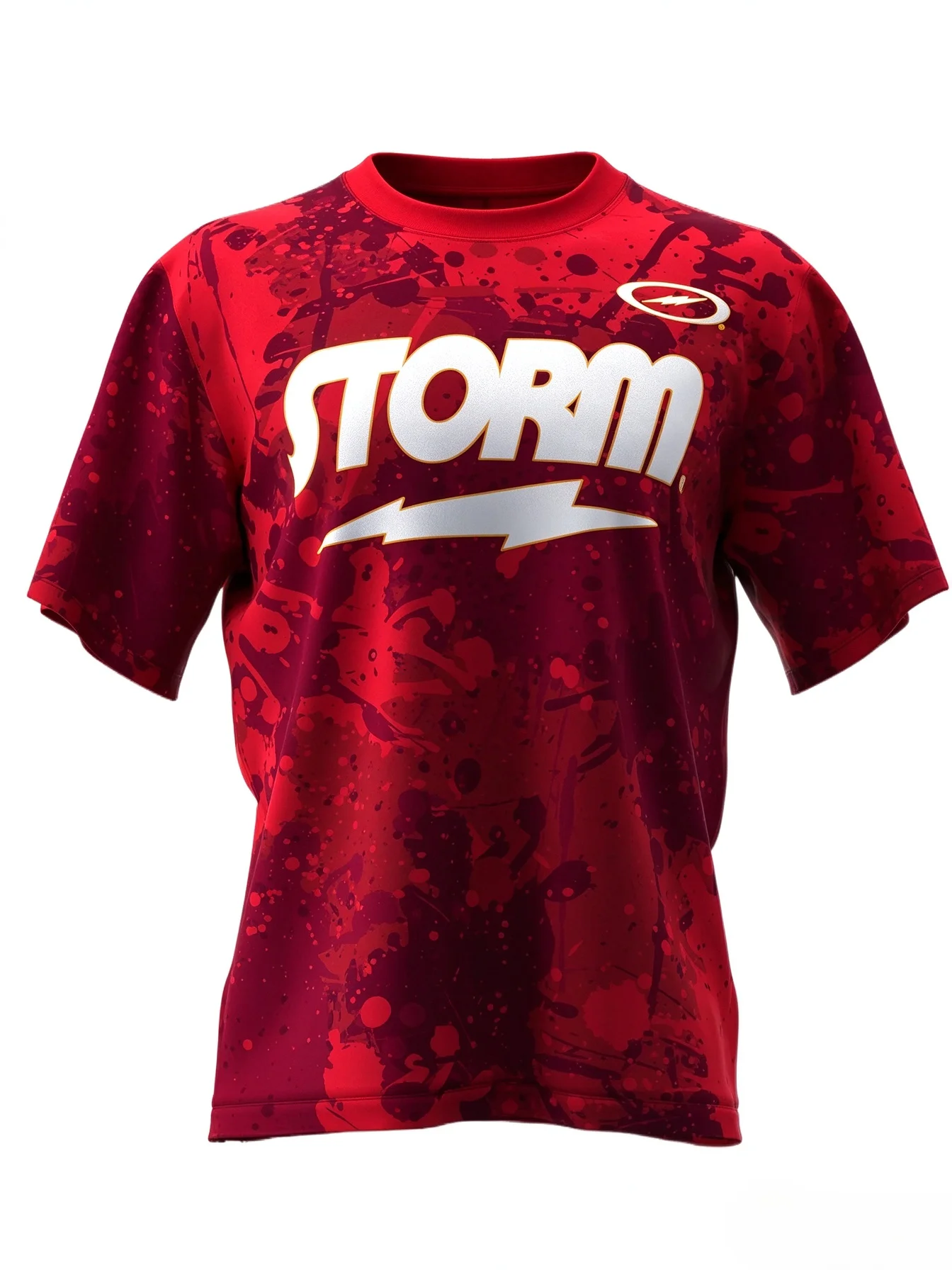 2026 Competitive Crewneck T-Shirt, Sporty Vibe Pattern, Red Collar, Quick Dry Breathable Material for Enthusiast Gatherings