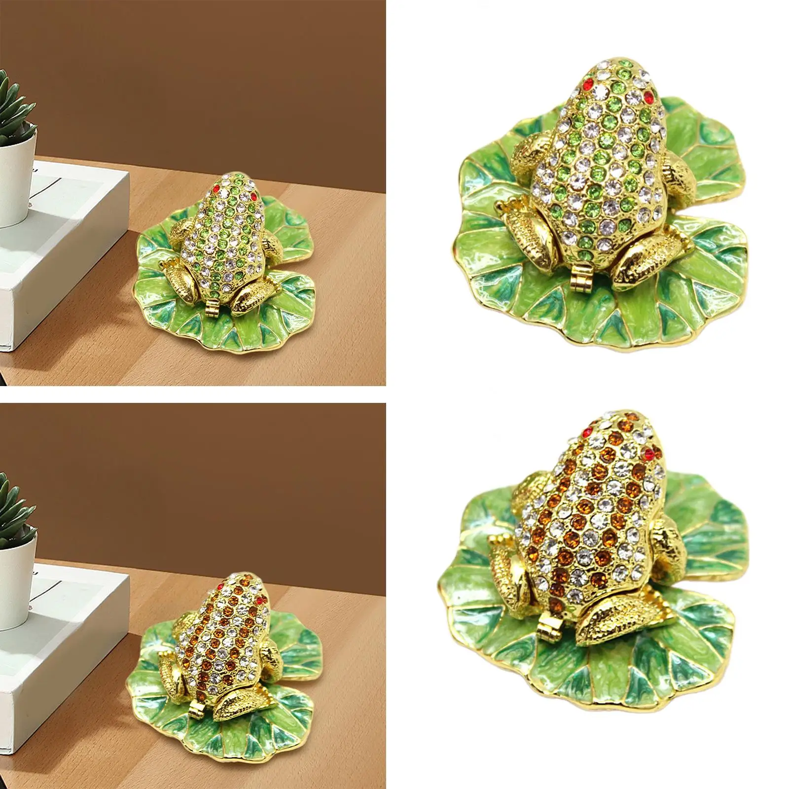 

Frog Trinket Box Gorgeous Collectibles Gifts for Girls Women Portable Jewelry Storage Case Unique Modern Unique Gift Necklace