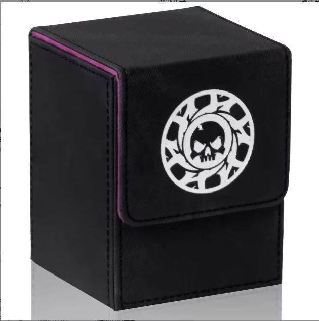 Card Deck Box, Holds Over 100 Single Sleeved Cards, Magnetic Closure PU Leather Card Box Suits for TCG/PTCG/CCG Card