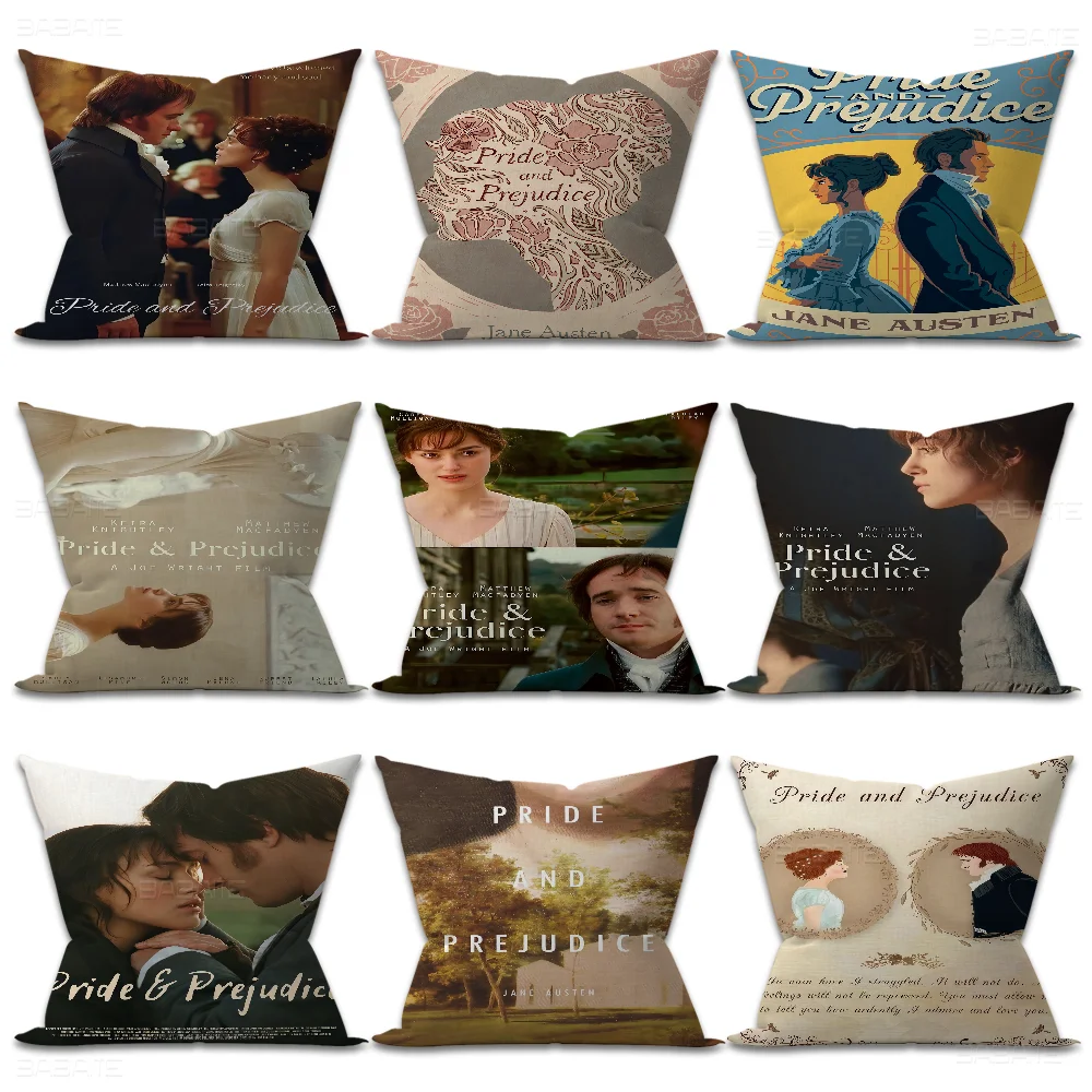 P-Pride & Prejudice Movie Cushion Cover Pillowcase Upholstery Sofa Throw Pillow Home Decor Pillowcas