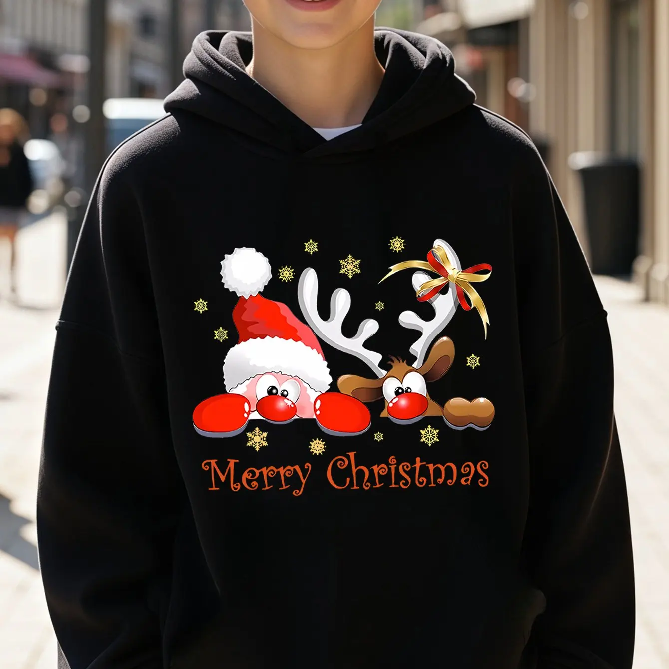 2026 New Model Stylish Fall_Winter Christmas Hooded Sweatshirts for Boys and Girls – Casual Printed Hoodies – Trendy Streetwear