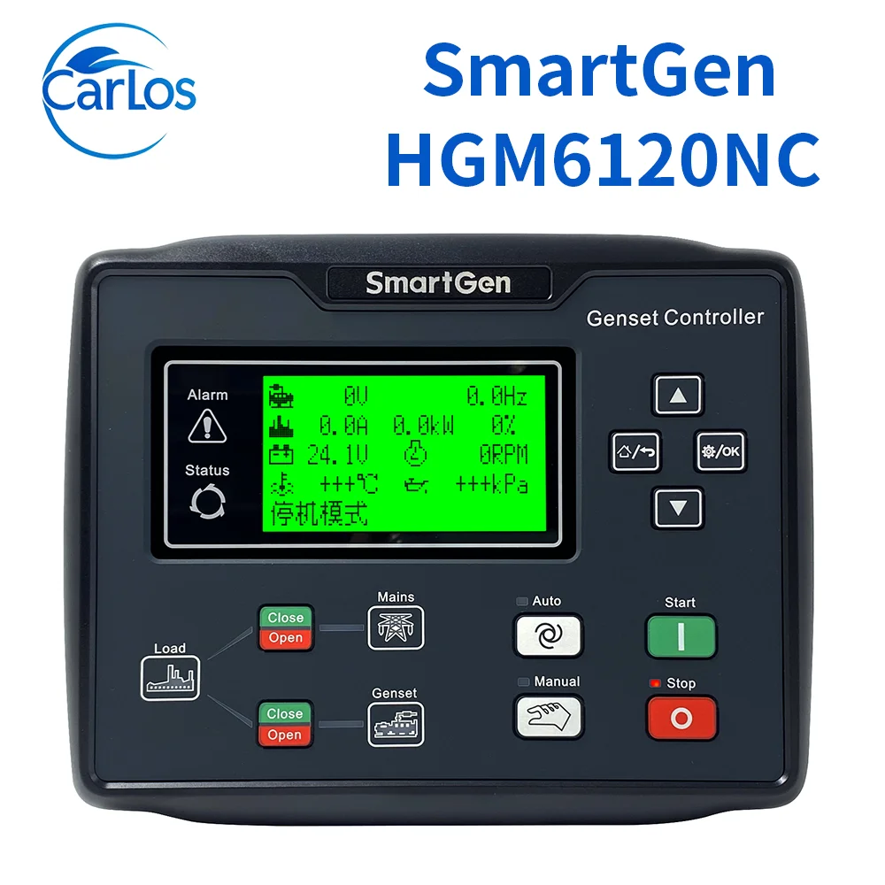 HGM6120NC  HGM6110NC  Smartgen Diesel Generator Controller AMF Auto Start Stop Control Module Panel Generator Parts With R485