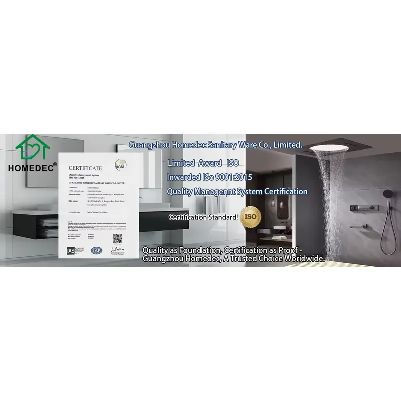 Homedec Shower Panel Waterfall Shower Set Hot Cold Water Bathroom Faucet Set Wall Mounted System Shower Set view 5