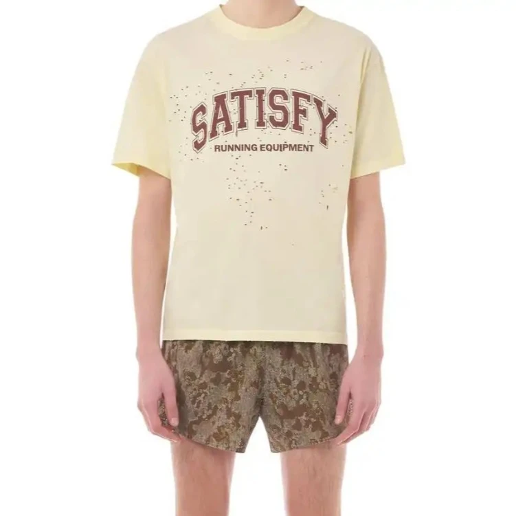 

Satisfy Distressed Lettering Short-Sleeve 26ss Vest T-Shirt
