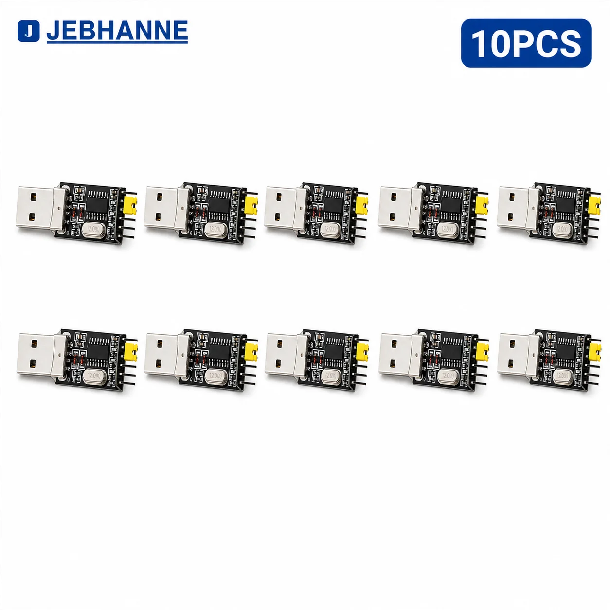 10PCS CH340G USB to TTL Serial Converter Module 3.3V 5V UART Adapter for STC Programming