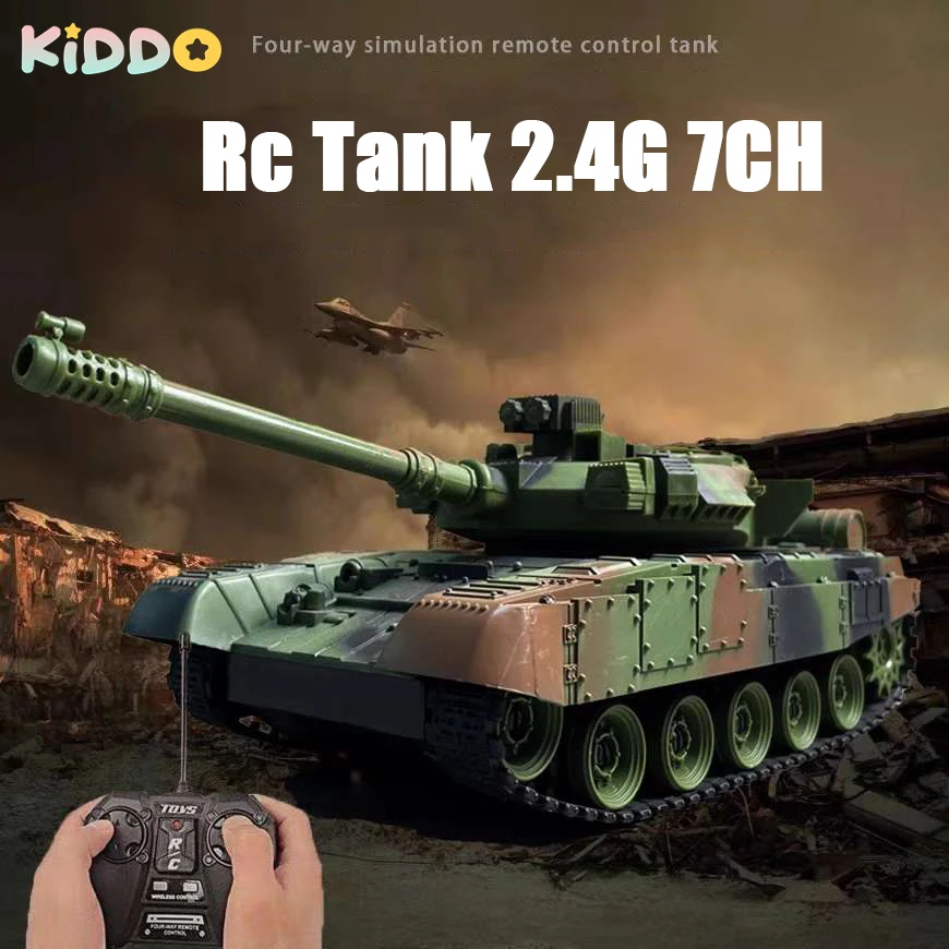 RC Tank rc Panzer Crawler Tiger War Tank Military Vehicles 1/30 Fight Light Sound Battle Games Remote Control Electric Toys Gift 