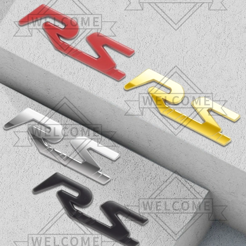 ثلاثية الأبعاد ملصقات السيارات RS GT الرياضة شعار السيارات عجلة القيادة شارة الداخلية ملصق مائي ل كليو توينغو ميجان فيل ساتيس كادجار اكسسوارات