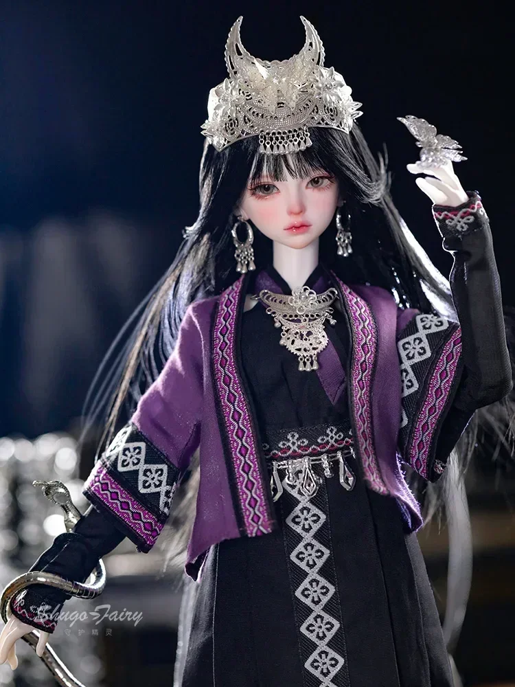 1/4 Bjd Doll Shugafairy Kaka Bubo Unique Minority Miao Girl  Resin Figure Exquisite Collection Ball Jointed Dolls Kids Toy Gift