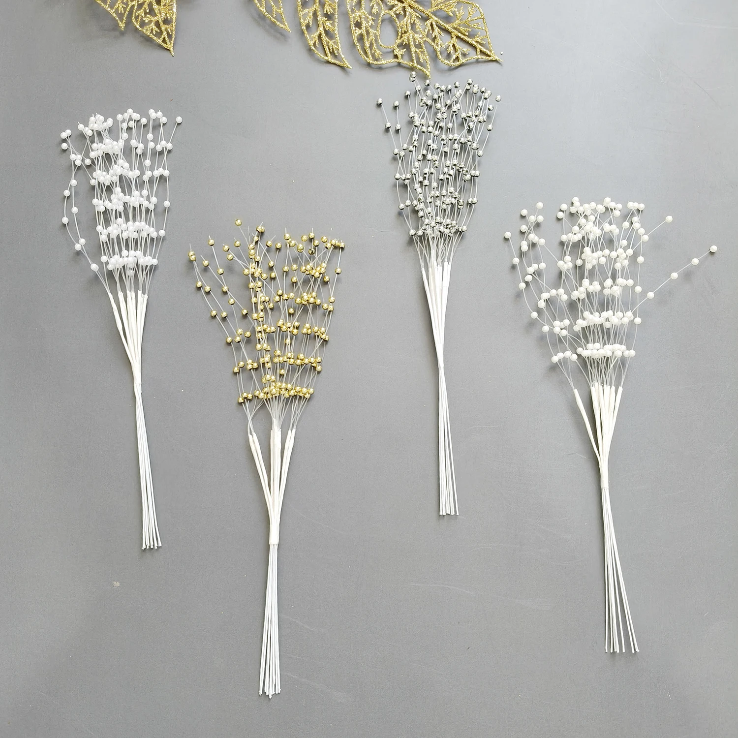 

21.5CM/10pcs Pearl String Bouquet Accessory - for Artificial Bouquets, Home Wedding Party Decor & DIY Crafts Supplies