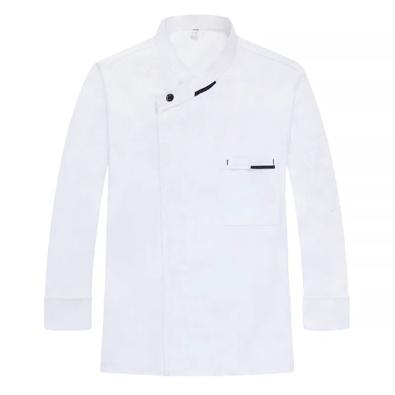 Unisex Long Sleeve Chef Uniform Autumn Winter Hotel Restaurant Kitchen Plus Size Workwear
