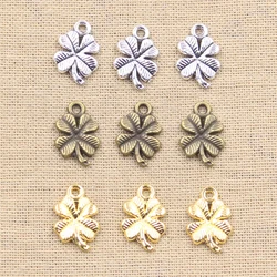 20pcs Charms Lucky Irish Four Leaf Clover 17x11mm Antique Making Pendant fit,Vintage Tibetan Bronze,DIY Handmade Jewelry