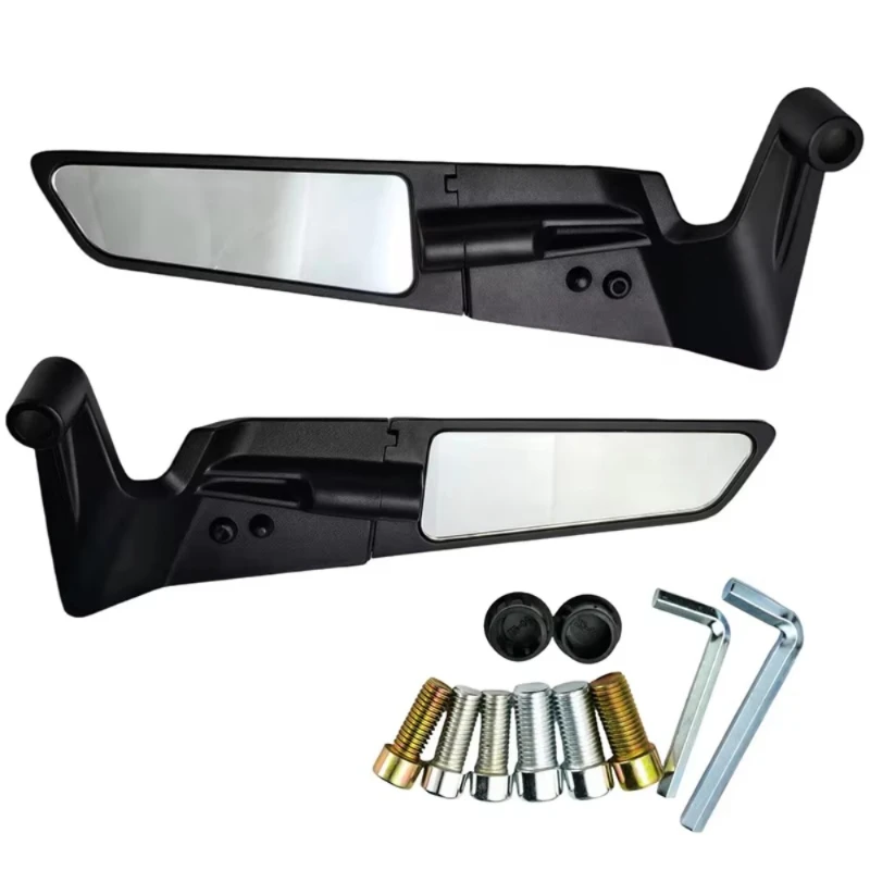 2Pcs/Pair Motorcycle Rearview Mirrors Kits Rotate Adjustable For FANTIC CABALLERO TRACK 125 RALLY/SCRAMBLER 500 XE125 alloy