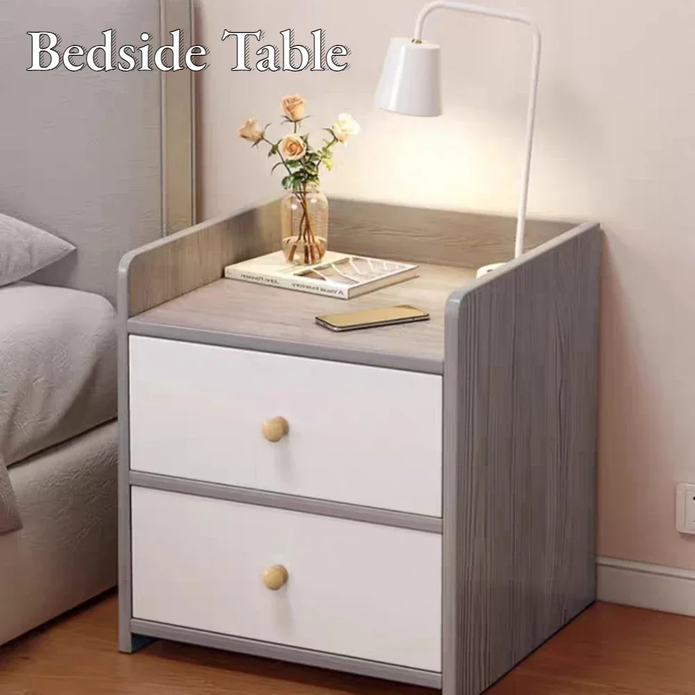 Modern Small Bedside Table Drawer with Lock Nordic Minimalist Bedside Cabinet Storage Cabinets Nightstands for Bedroom Furniture