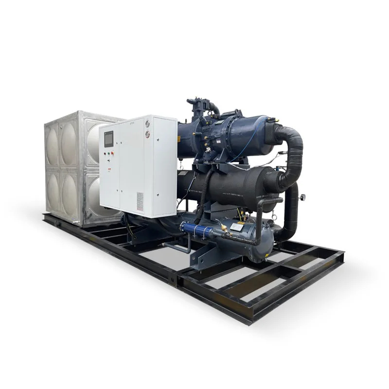 Integrated Modular Water-Cooled Screw Chiller Low-Temperature Refrigeration Chilled Water Circulating Industrial Condensing Unit