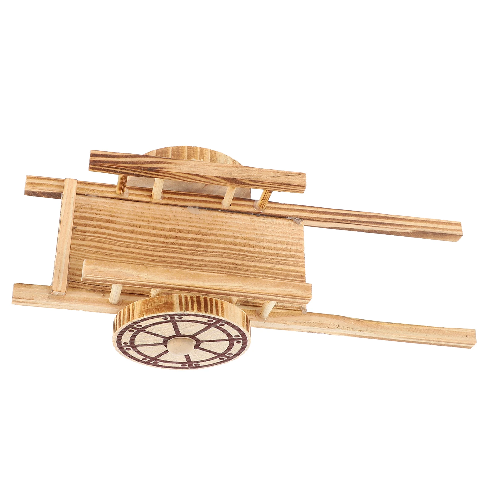 

1pc Vintage Wooden Flat Car Ornament Decorative Desktop Artware Sturdy Tabletop Home Office Decoration Exquisite Small Adornment