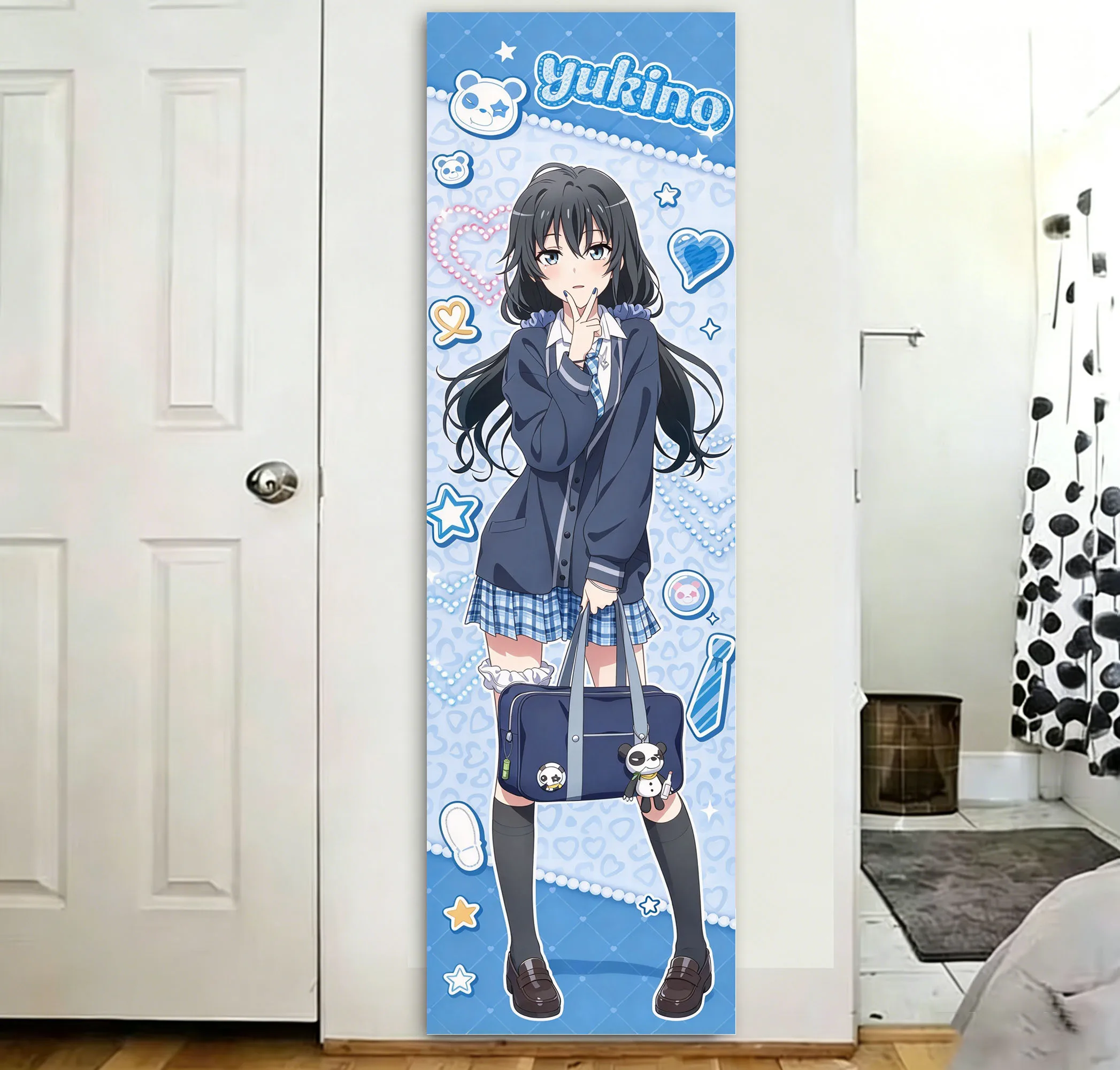 Yukino Anime Painting Tapestry Blue Moe Kawai Girl Long Tapestry Party Bedroom House Living Room Decor Room Necessaires Stuff
