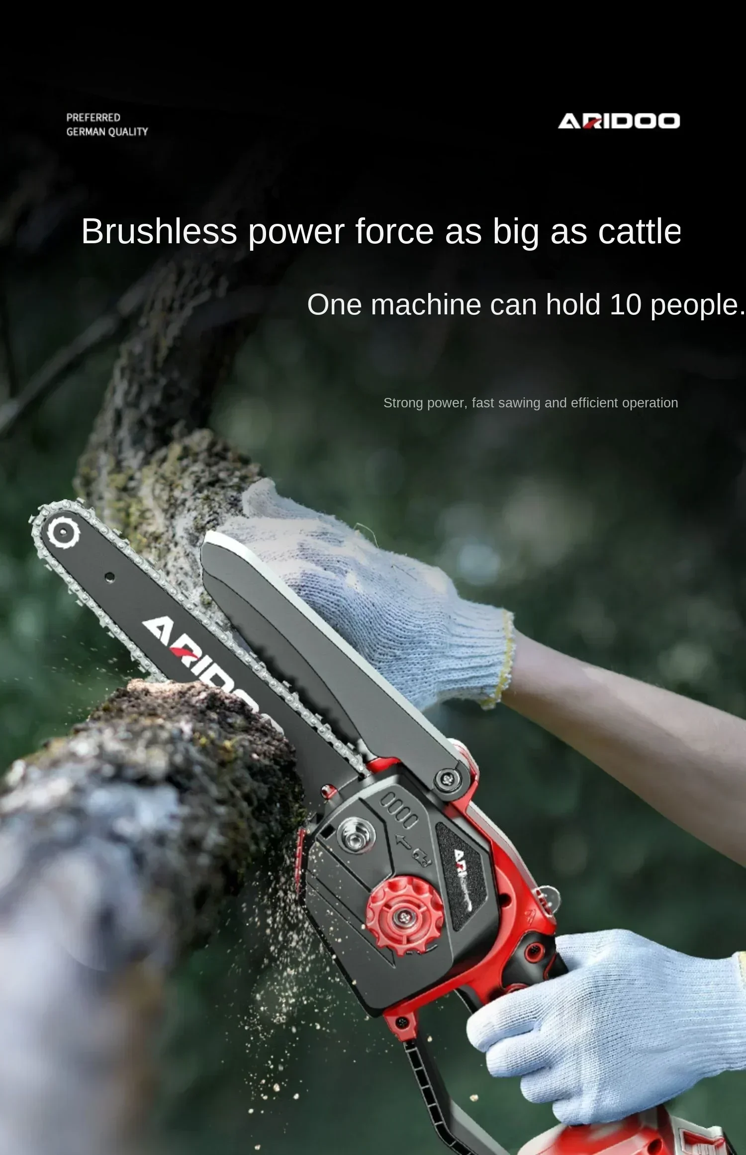 Advanced Rechargeable Lithium-ion Electric Saw for Cutting Trees, Small and Portable, One-handed Operation