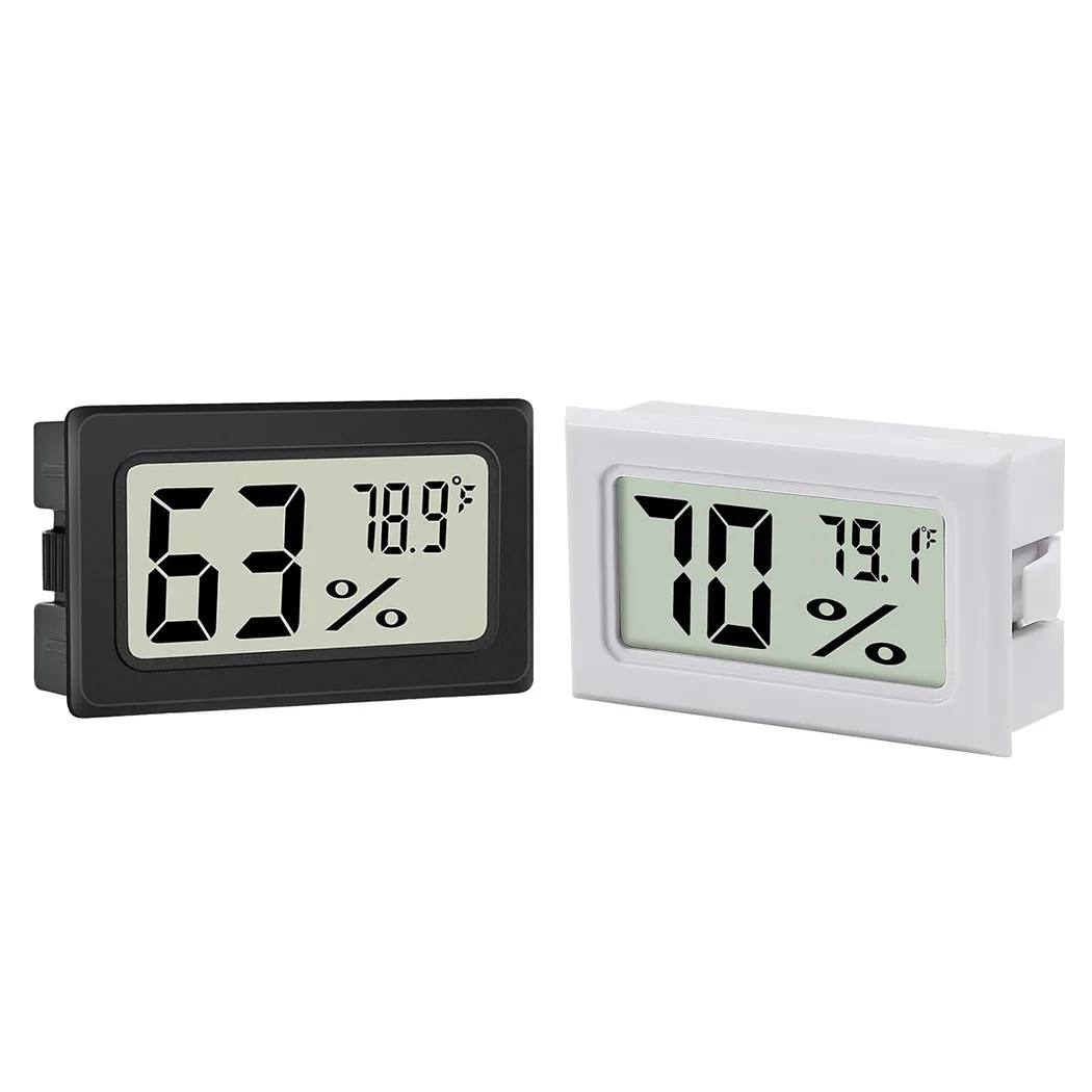 Mini misuratori digitali di umidità e temperatura, termometro interno, igrometro, display LCD Fahrenheit ( ℉ ) per serbatoio per rettili, vasetti