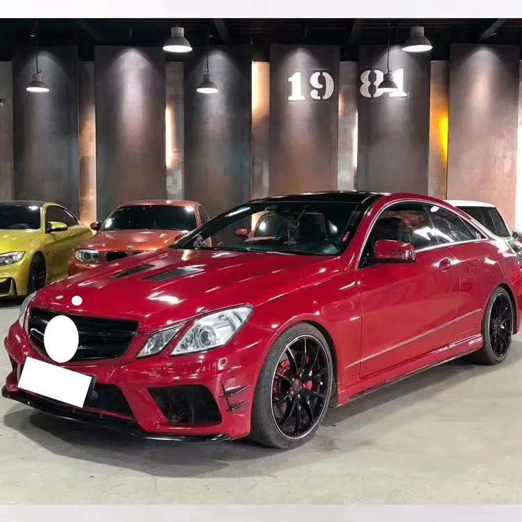 جودة عالية 507 نمط W207 غطاء محرك السيارة من ألياف الكربون لمرسيدس C207 E الفئة أغطية ألياف الكربون بونيه 2009-2016 #2