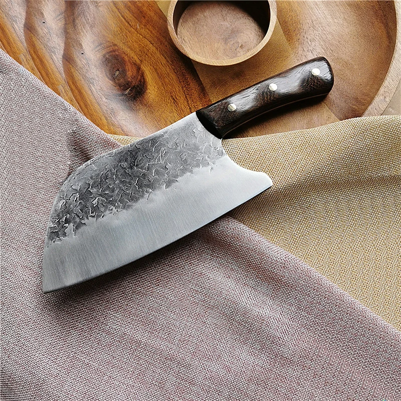 SHUOJI Hammer Kitchen Chopping Knives Hand-forged Stainless Steel Slicing Cooking Knife Household Chefs Chopper Butcher Tools