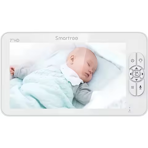 SM70V2 1080P HD Split Screen Video Baby Monitor No WiFi, Baby Camera Monitor, Hack Proof, Remote Zoom/Pan/Tilt, 4000mAh Battery