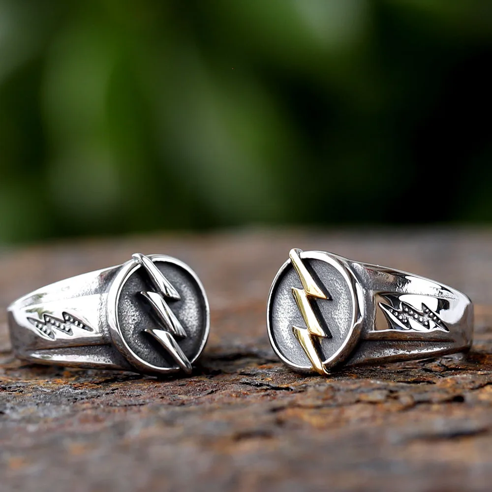 خواتم هيب هوب مطلية بالذهب للرجال ، خاتم ستانلس ستيل 316 لتر ، مجوهرات كلاسيكية للزوجين ، أفضل هدية لصديق ، جديدة #2