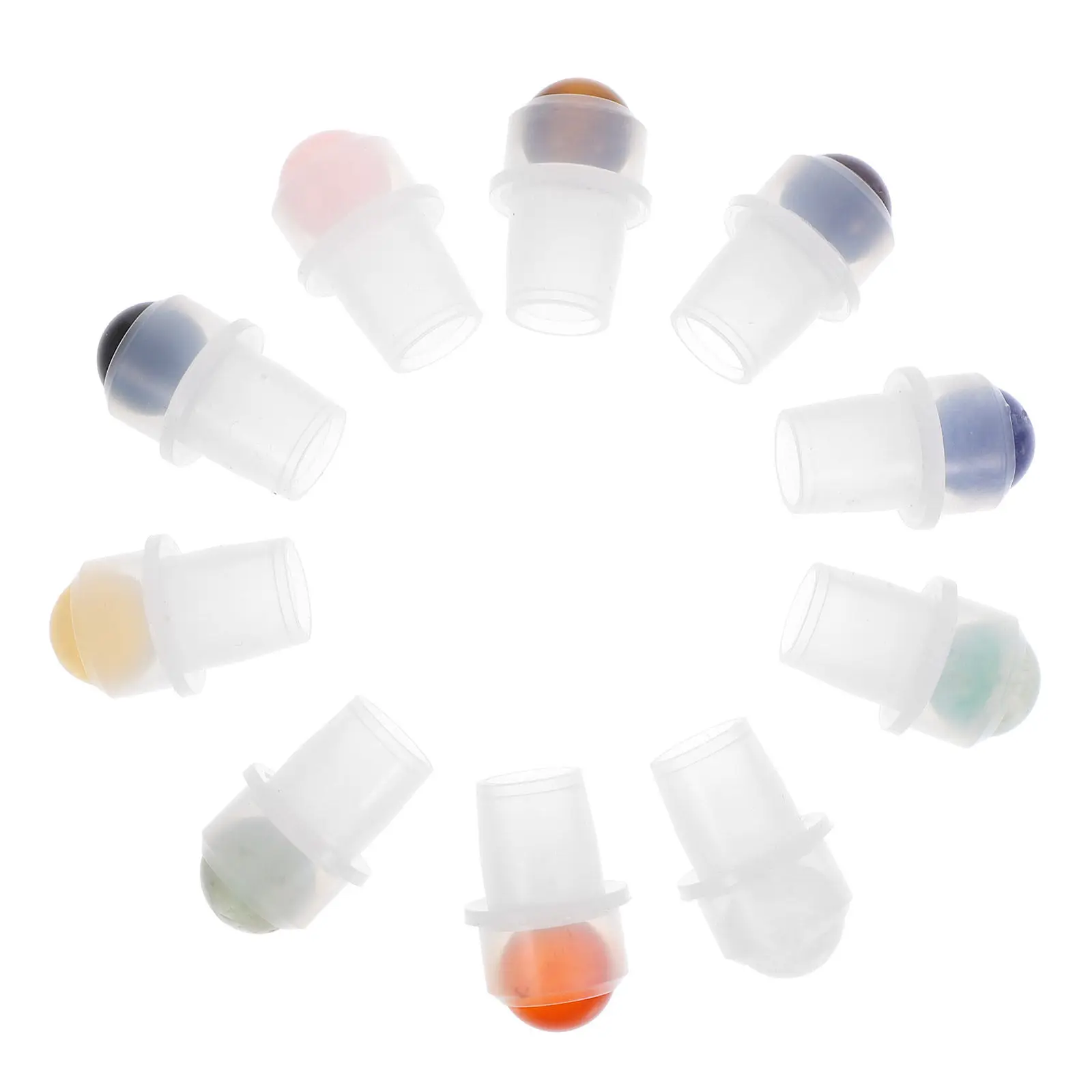 

10 шт. роликовых насадок для флаконов с эфирными маслами, аксессуары из нефритового камня, герметичные роликовые аппликаторы для парфюмерии, обеспечивающие плавное распределение масла